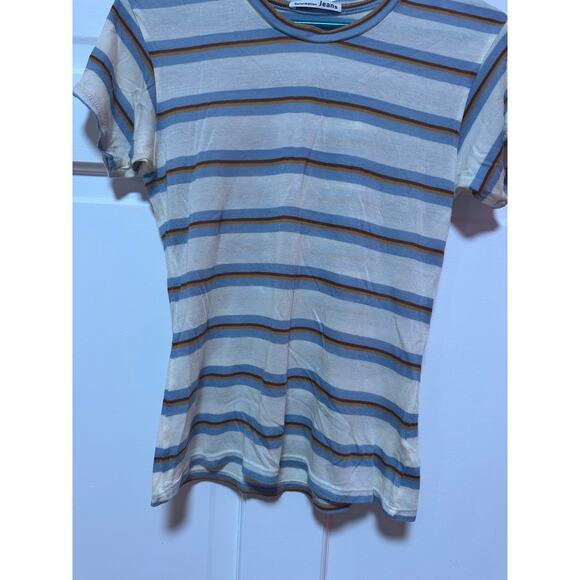 Reformation Jeans Joplin Short Sleeve Stripe Tee Size Small - Picture 4 of 8